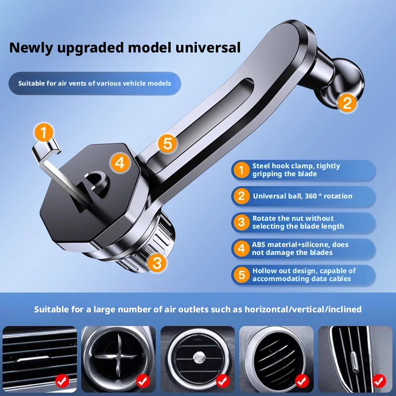 Mini car holder mobile phone 2025 new car navigation car fixed air outlet 386