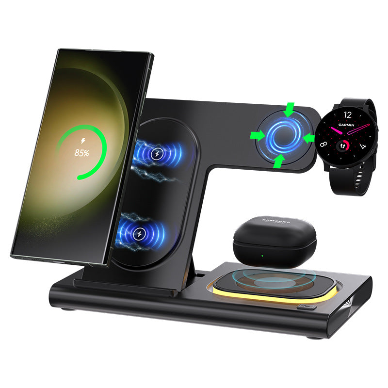 Three in one wireless charger supports fast charging and multifunctional wireless charging 136