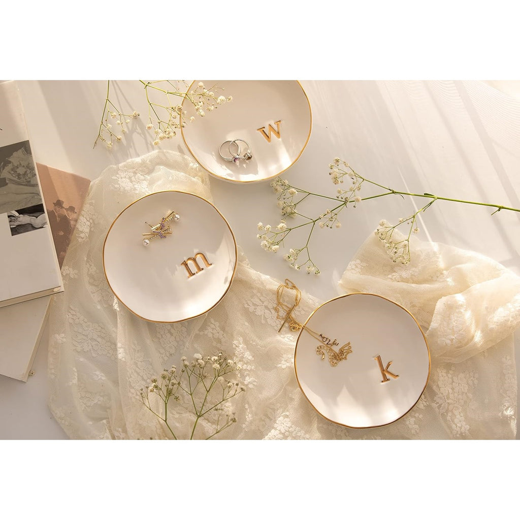 Ladies' engagement and wedding gift ceramic ring plate 260