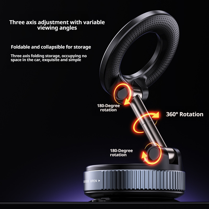 Vacuum suction magnetic suction car phone holder navigation phone holder rotating folding 367