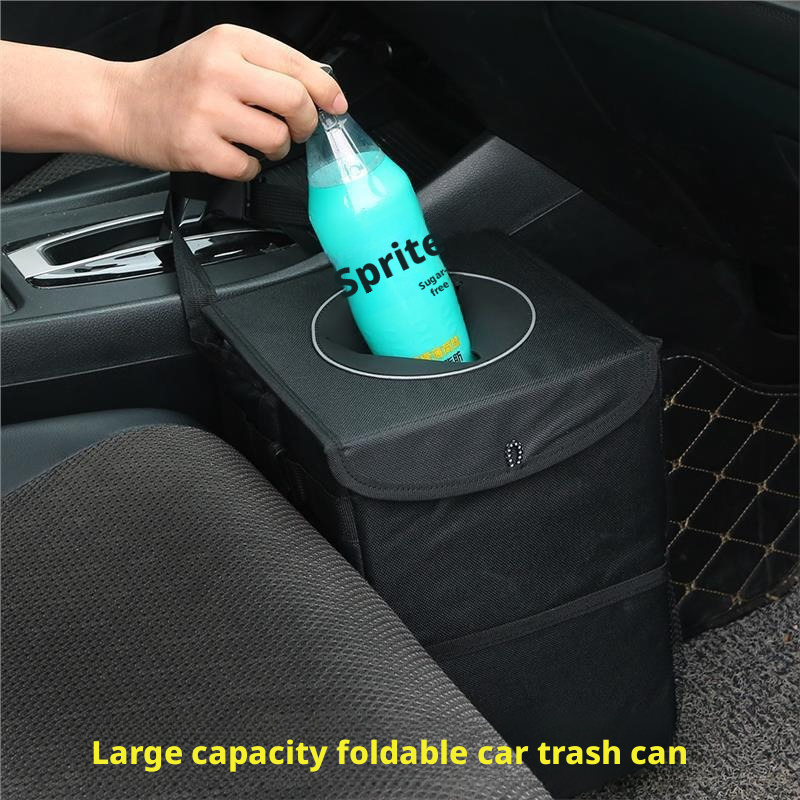 Car trash bin Oxford cloth multifunctional foldable hanging flip waterproof car storage bin 356