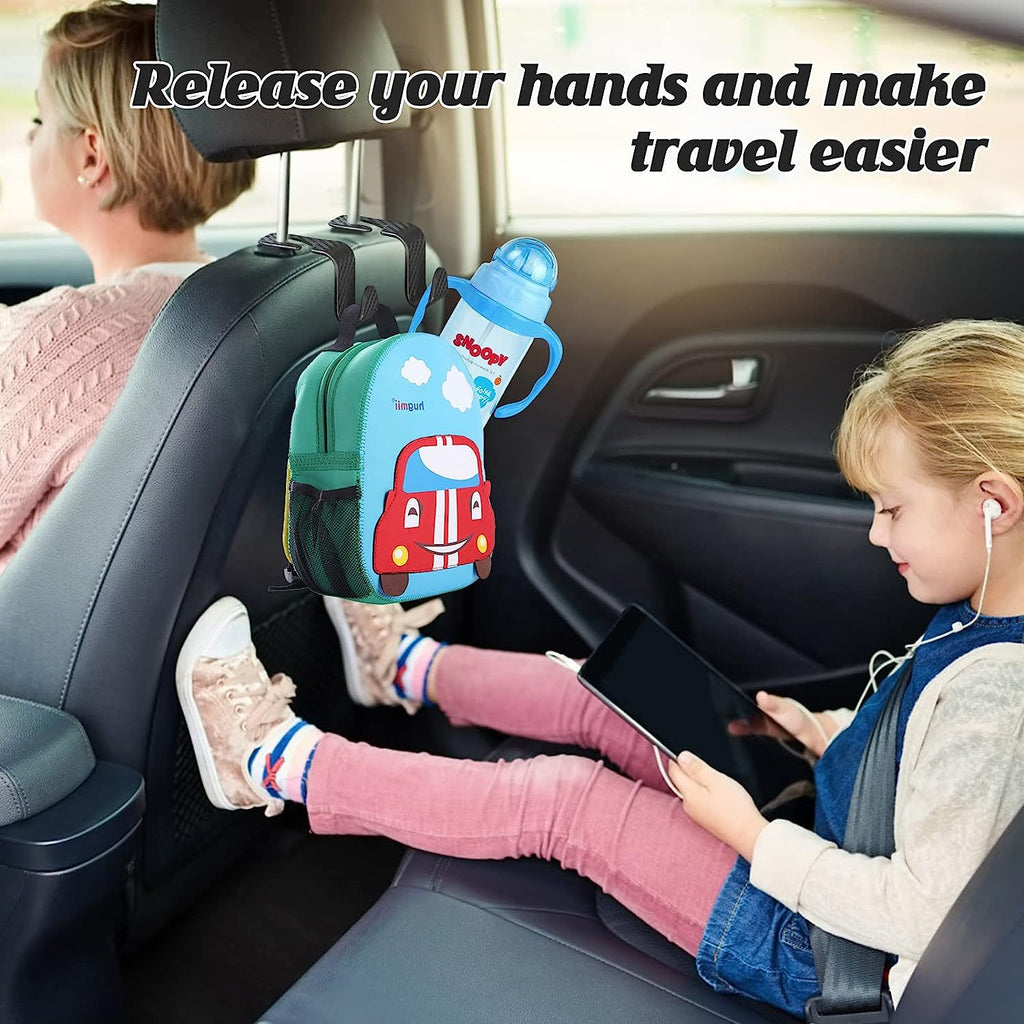 Car mounted multifunctional headrest seat, hidden rear seat storage hook, carbon fiber pattern 358