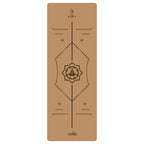 Widened and thickened natural rubber gymnastics mat with printed body position lines 016