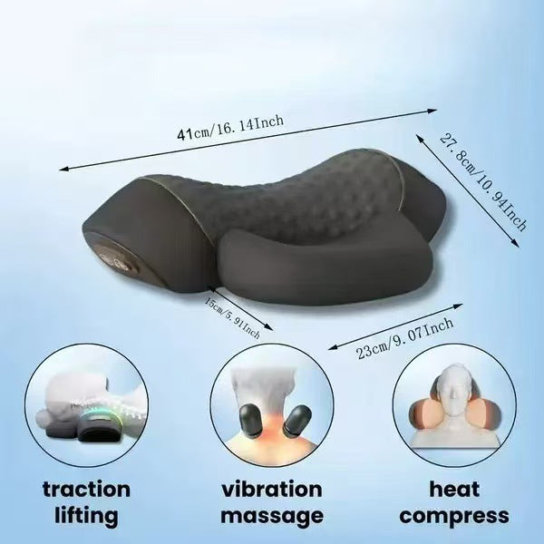 Neck pillow for protection, spine massage, spine heating and compress 248