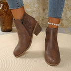 New autumn and winter hollow pointed low tube square heel women's boots 101