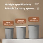 Plastic household kitchen bedroom toilet simple large size lidless pressure ring trash can 019