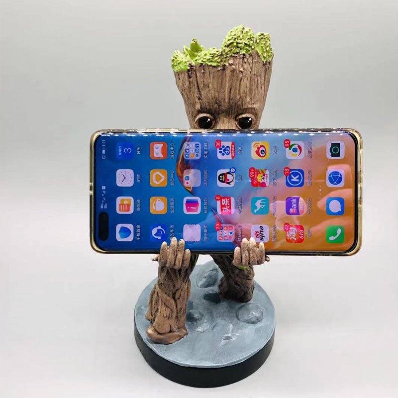 Tree Man Mobile Phone Stand Cartoon Desktop Ornament Handle Stand 252