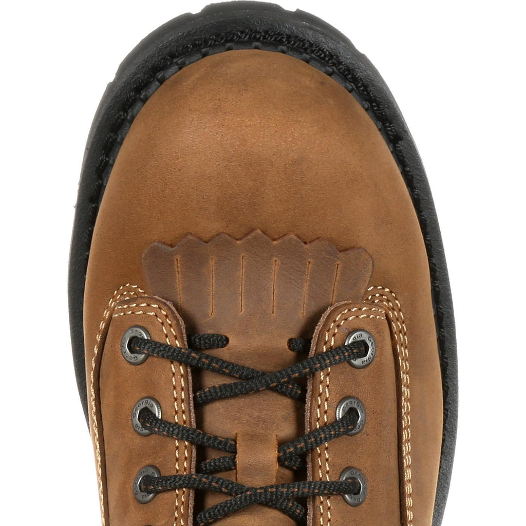 Men's Autumn Retro Martin Boots Round Head Brown Coarse Heel Tactical Boots 106