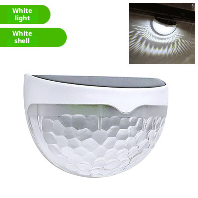 Solar powered semi-circular fence light, outdoor dedicated wall light 037