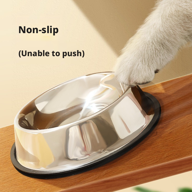 Dog bowl, dog bowl, anti knock stainless steel cat bowl, dog water bowl, rice bowl 328