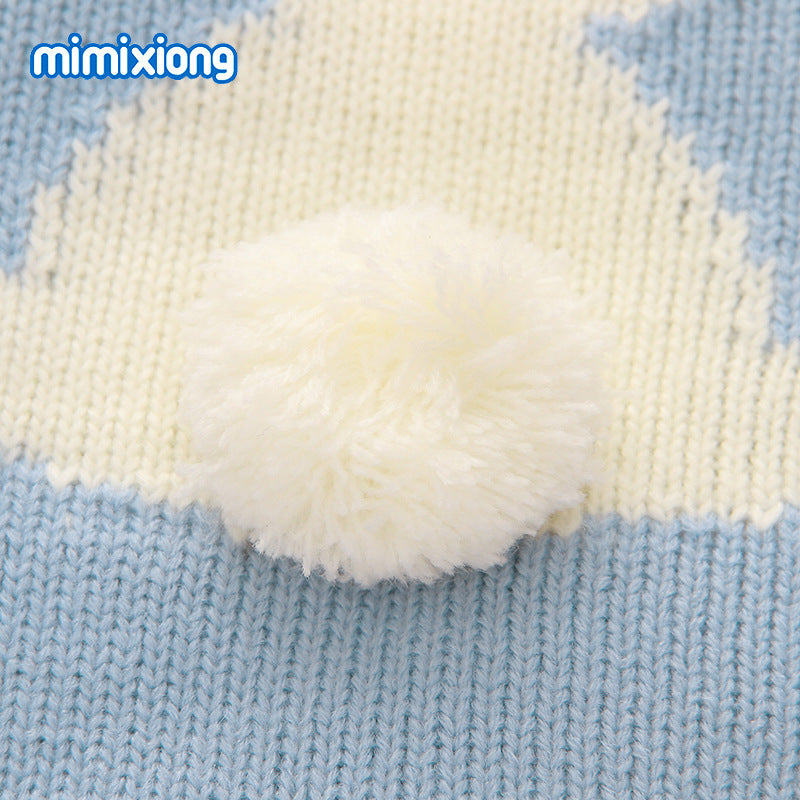 Knitted bunny rompers for boys and girls 072