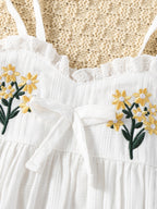 Baby summer clothe embroidered bag fart clothes female baby 070