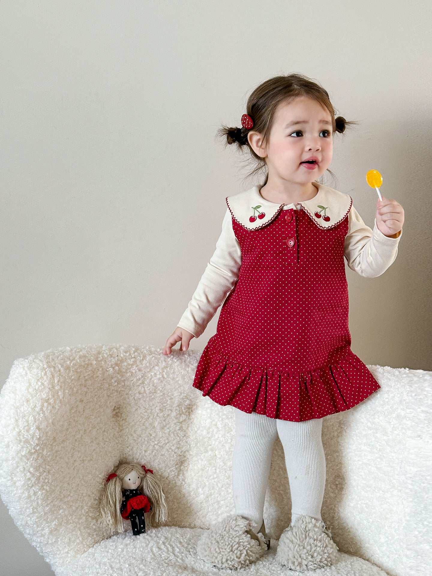 Girls' autumn outfit stylish children's clothing vest skirt 093