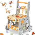 Learn walking toys with wheels and wooden baby strollers 6-12 months old 205