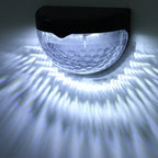 Solar powered semi-circular fence light, outdoor dedicated wall light 037