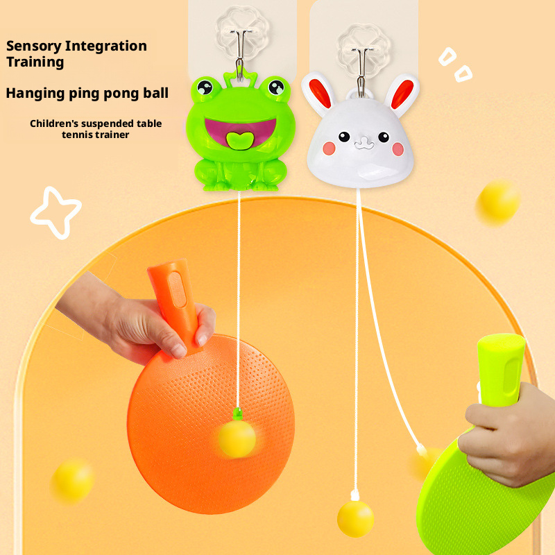 Hanging Table Tennis Trainer Frog Rabbit Parent Child Interaction 216