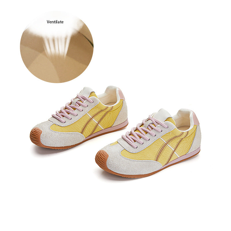 Breathable new leather low saturation German training women's shoes 045