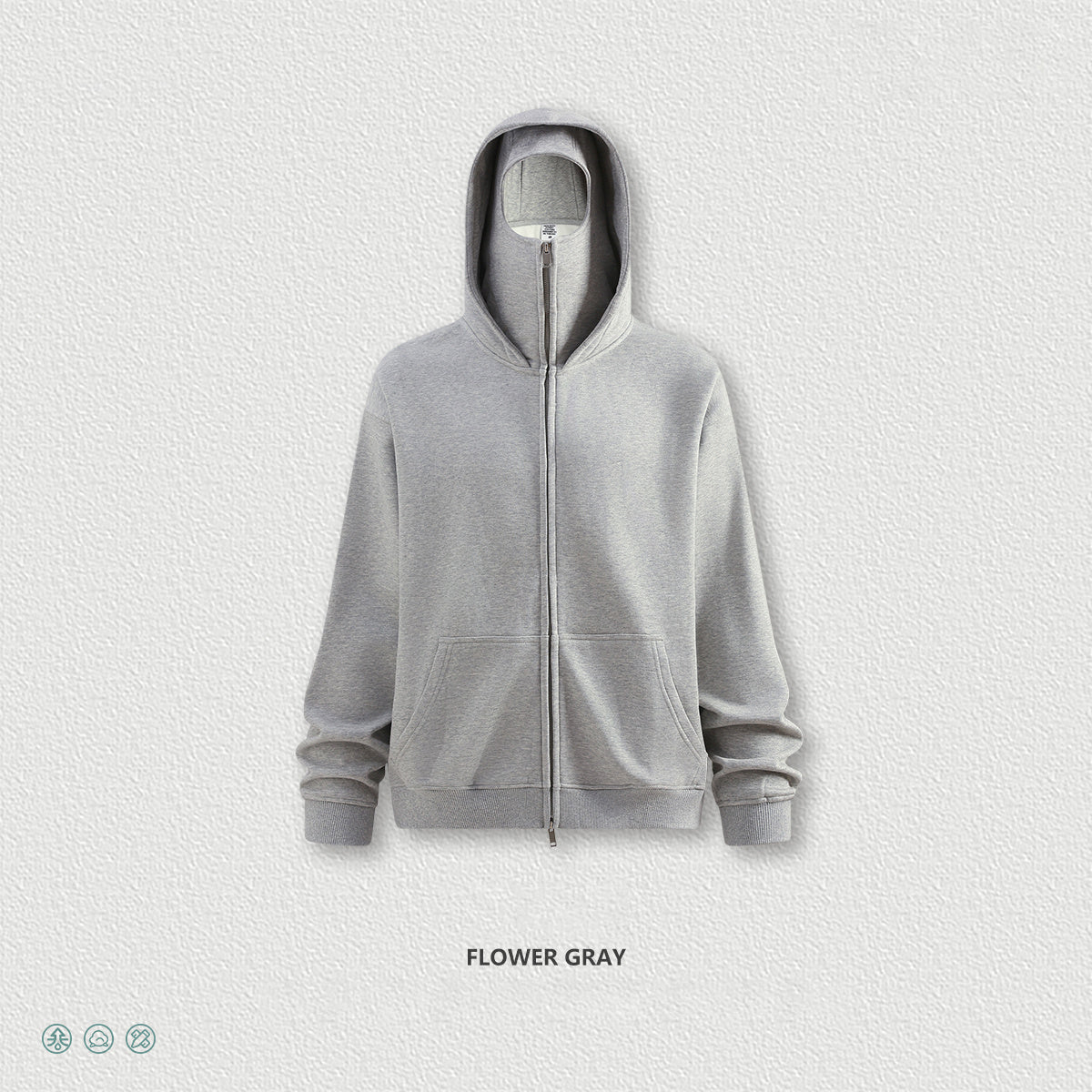 Streetwear style, trendy fleece patchwork hooded sweatshirt, windproof zip-up cardigan jacket for men W25536