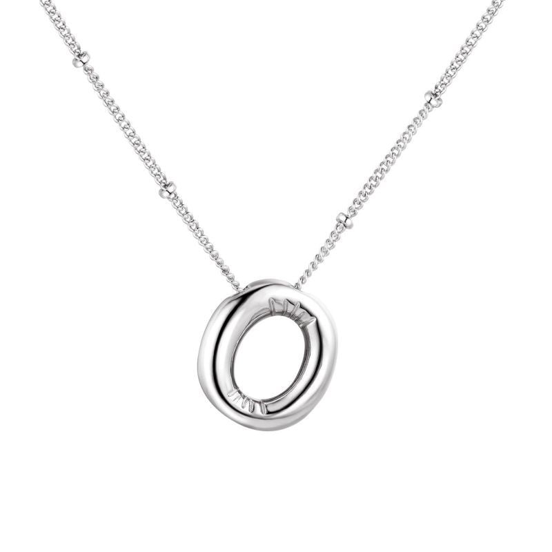 26 letter necklace stainless steel chubby bubble letter English necklace 263