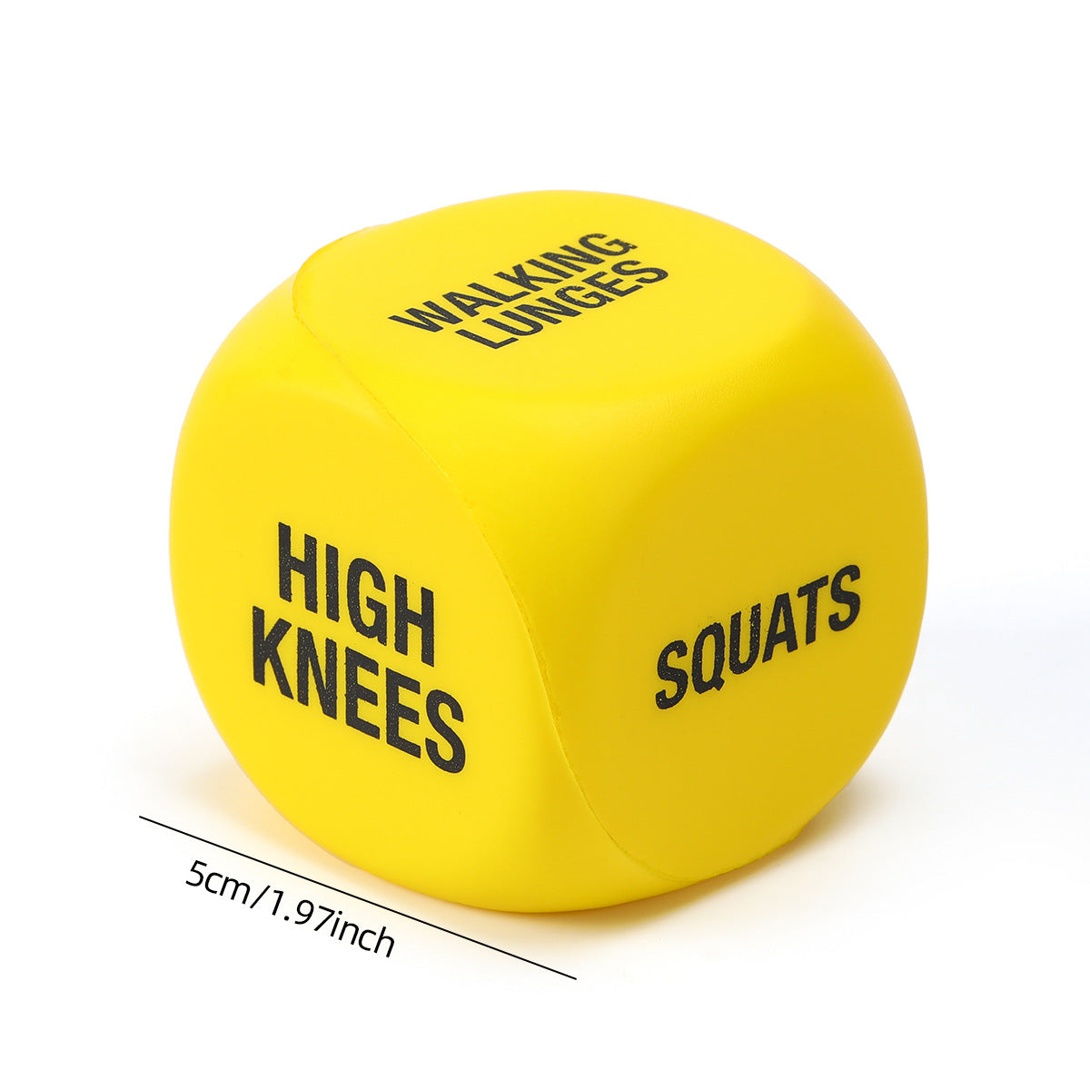 2 packs of fitness exercise dice with 6 sides design, including 10 repetitions and 30 seconds of stilt jumping and push ups 426