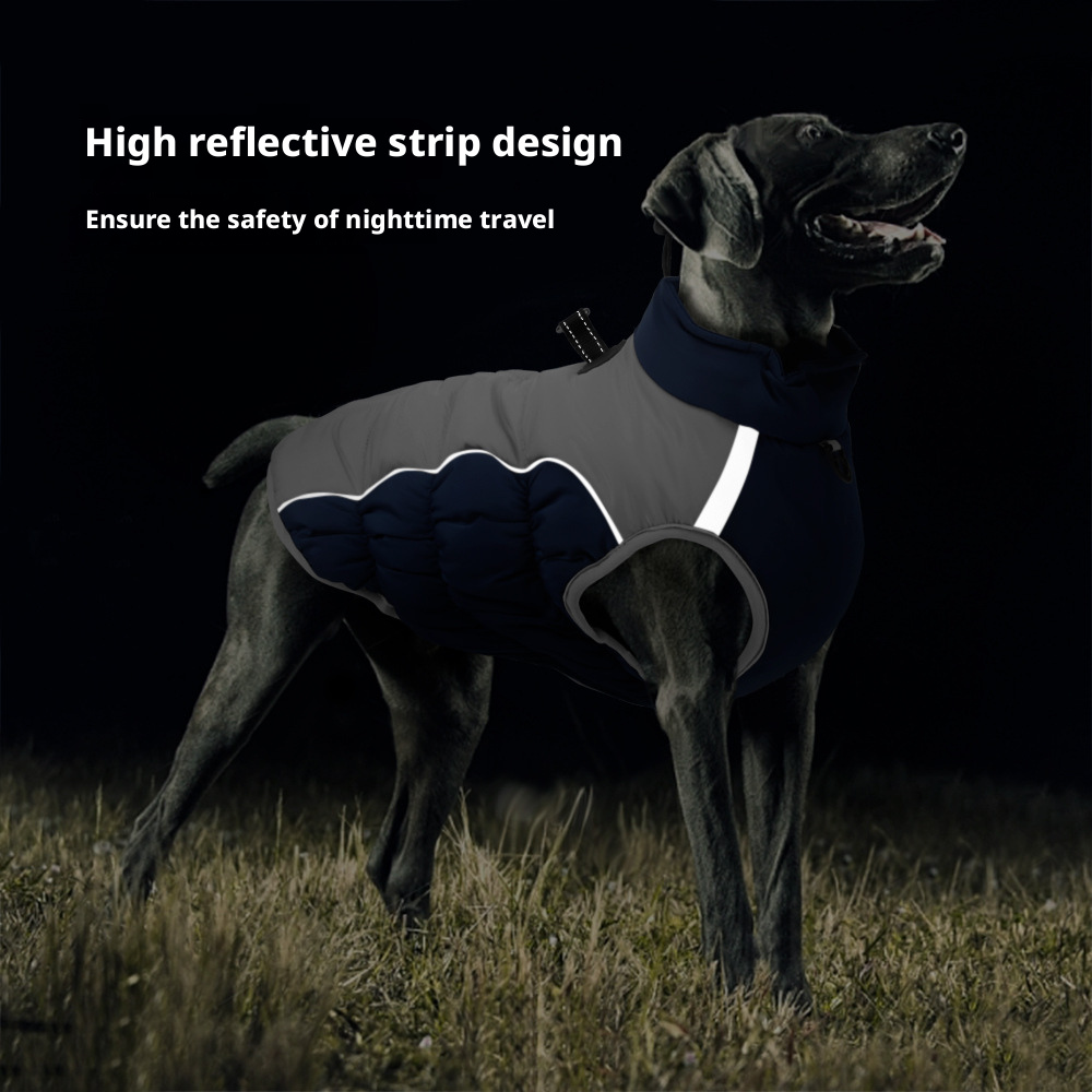 Pet clothing for autumn and winter, warm and reflective. Waterproof, windproof, thick dog clothing 332