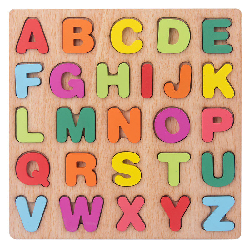 Wooden number letter cognitive children's puzzle early education enlightenment toy 229