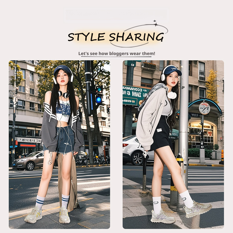 Genuine leather Forrest Gump shoes women's new thick soled mesh breathable 046