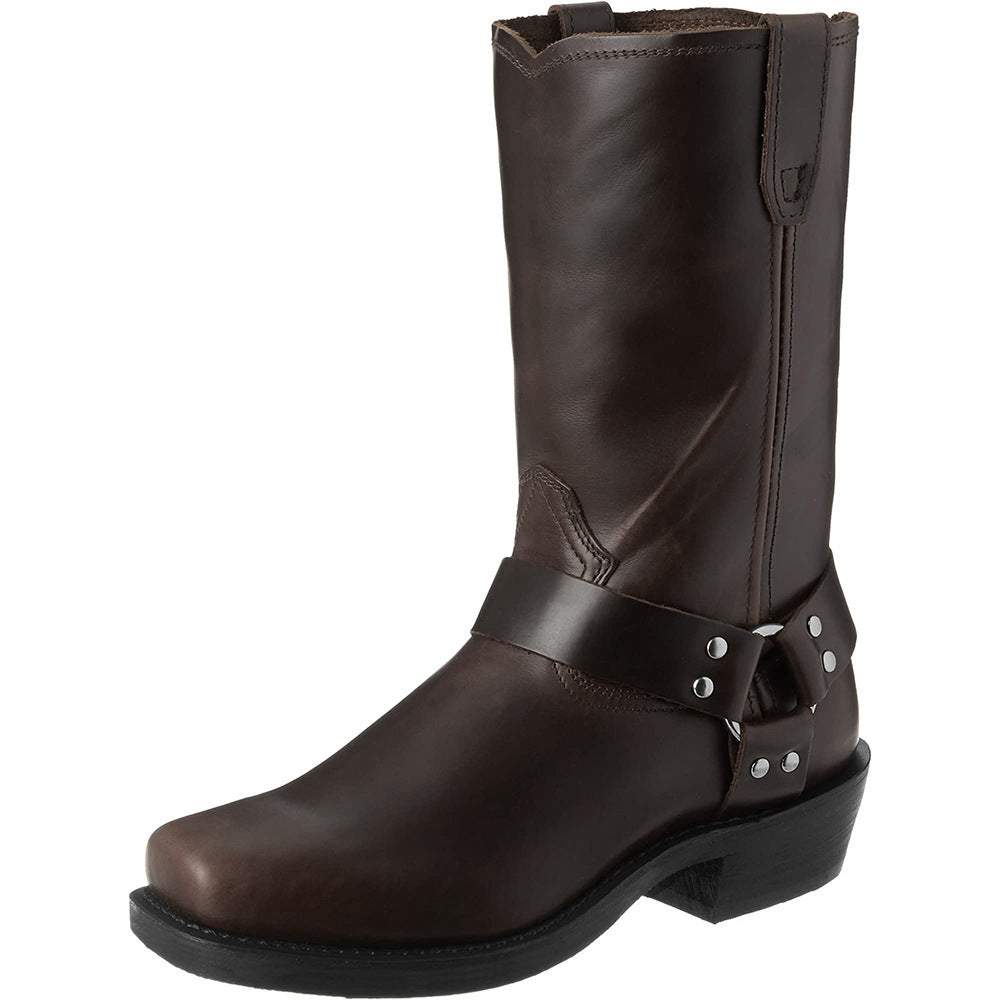 Wooden sole cowboy boots for men 124