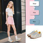 Breathable new leather low saturation German training women's shoes 045