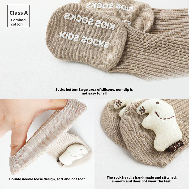 Spring and Autumn Children's Socks Boneless Loose Mouth Baby Middle Socks 069