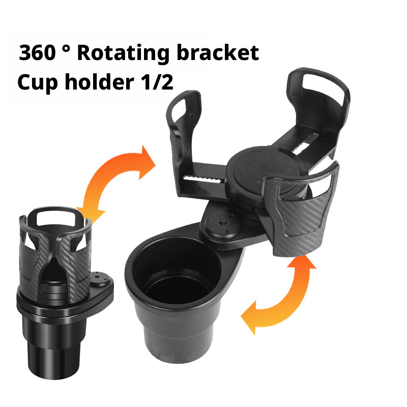 Car mounted cup holder multifunctional rotating car center console beverage holder 357