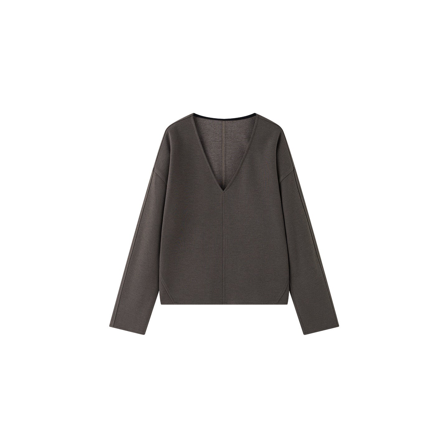 Casual luxury layering V-neck pullover loose hoodie for women 057