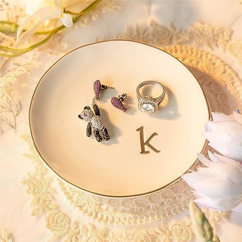 Ladies' engagement and wedding gift ceramic ring plate 260