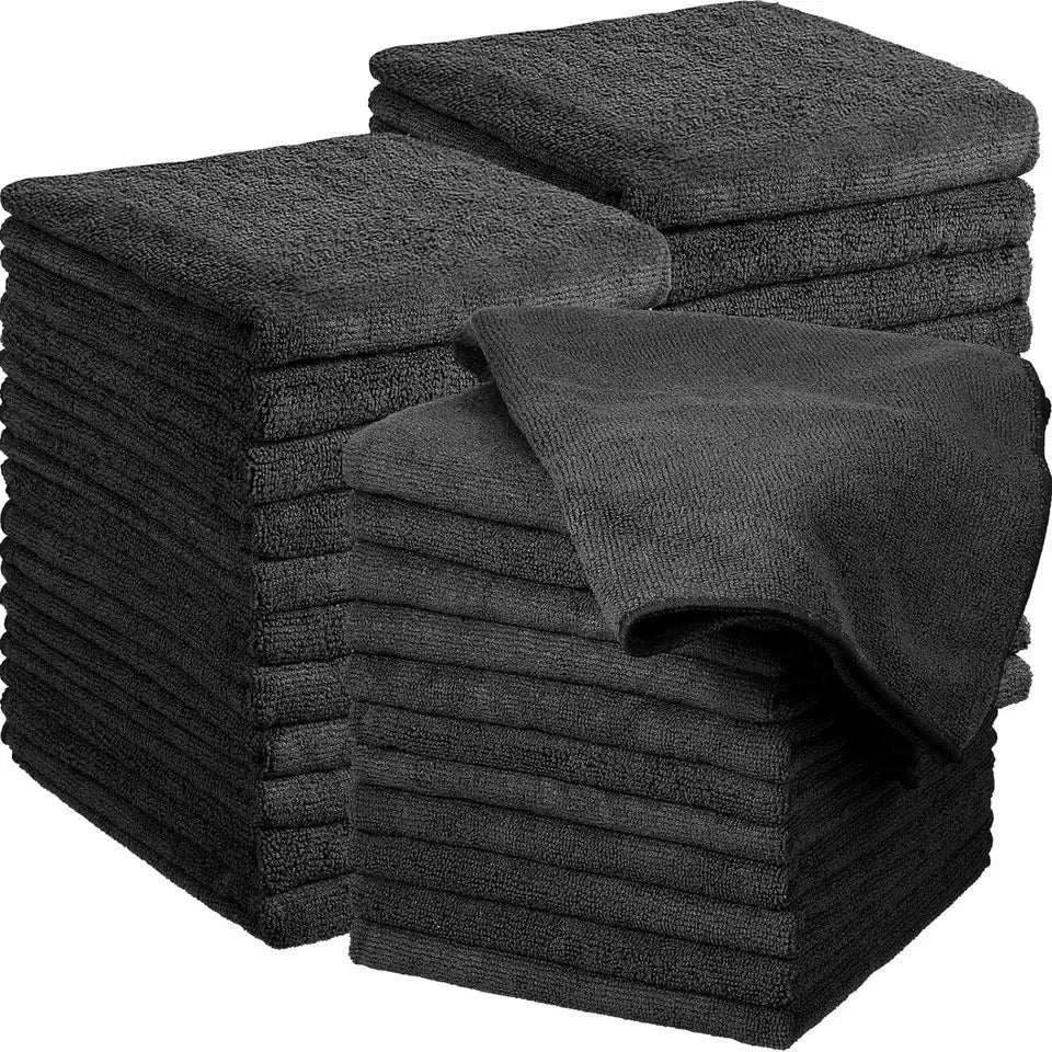 Black towel car towel ultra-fine fiber car cleaning cloth thickened and absorbent 388