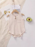 Baby jumpsuit summer thin cotton gauze for male and female babies 073