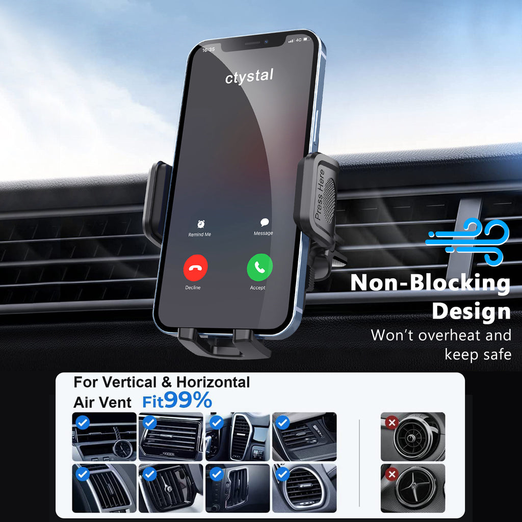 Car phone holder ventilation outlet buckle 360 degree rotation 355