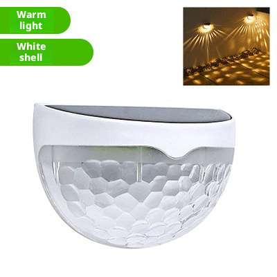 Solar powered semi-circular fence light, outdoor dedicated wall light 037