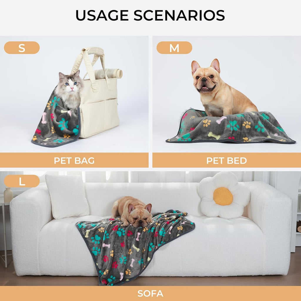 Pet blanket flannel coral fleece dog cat paw pad 308