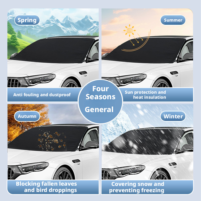 600D Oxford cloth car snow cover, front windshield snow cover, anti freezing and anti frost 360