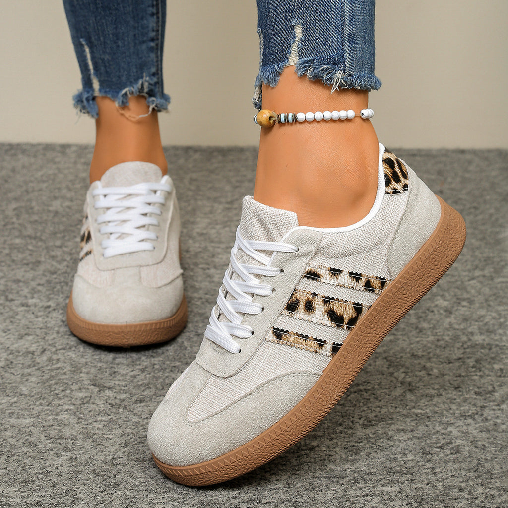 Leopard print plus size casual board shoes 100