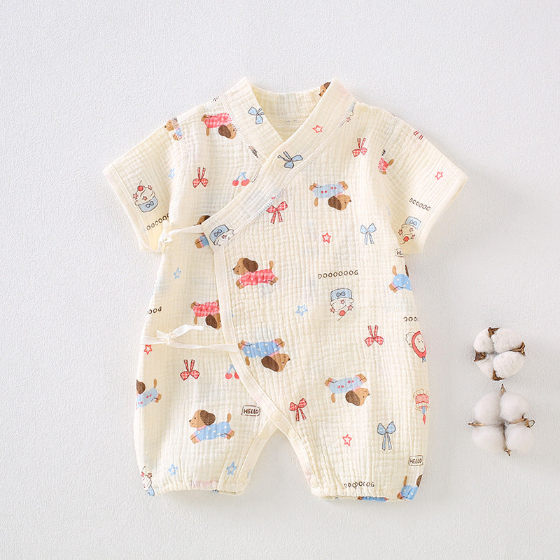 Baby clothes summer thin short sleeved jumpsuit 068