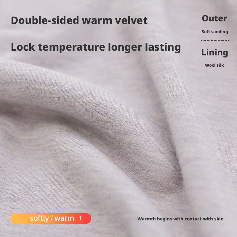 Thick thermal underwear for men and women cashmere autumn clothes and pants 059