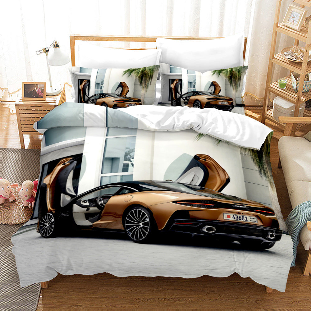 3D Sports Car Cross-Border Home Textiles Three-Piece Bedding Set Four-Piece Bedding Set 242