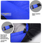 Autumn and winter outdoor camping adult white duck feather silk thickened warm sleeping bag 168