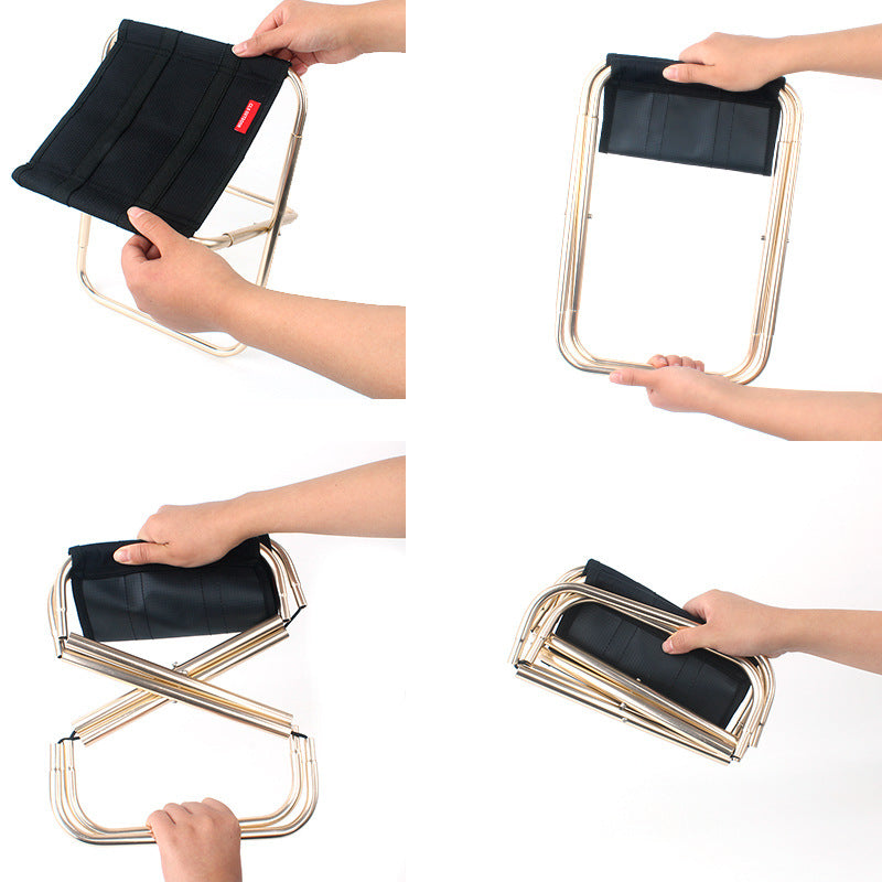 Outdoor folding chair 7075 aluminum alloy fishing chair barbecue stool 011