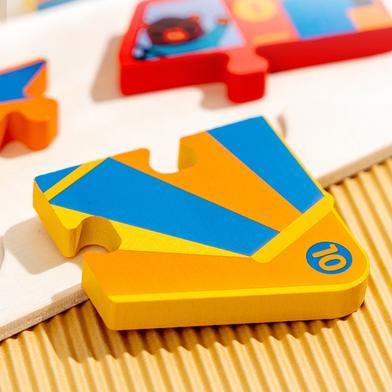 Children's Wooden Enlightenment Early Education Project Vehicle Traffic Three Dimensional Puzzle 211