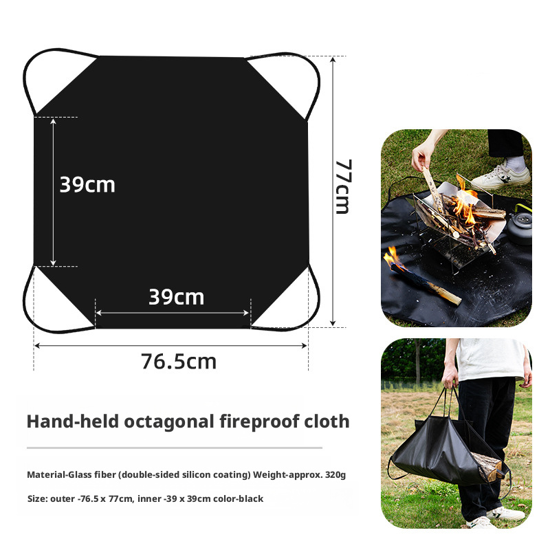 Outdoor camping silicone fireproof cloth picnic barbecue heat insulation mat 010