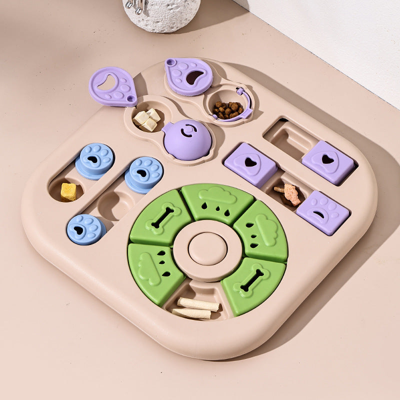 Dog puzzle toy feeder anti choking training bowl slow food bowl 340