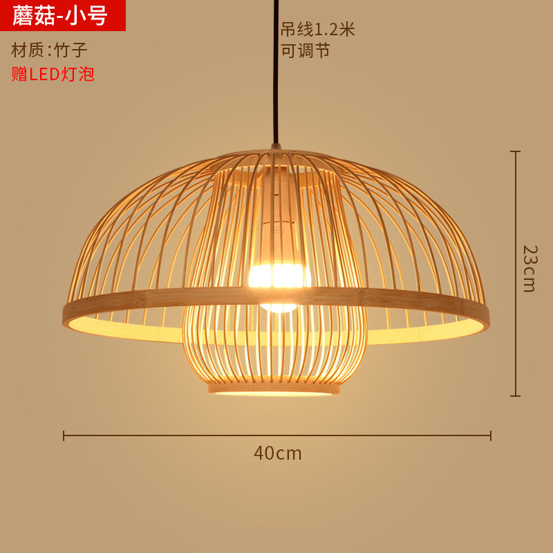Bamboo woven lanterns and pendant lights, new Chinese style, bamboo art lights for restaurants and shops, commercial use 599