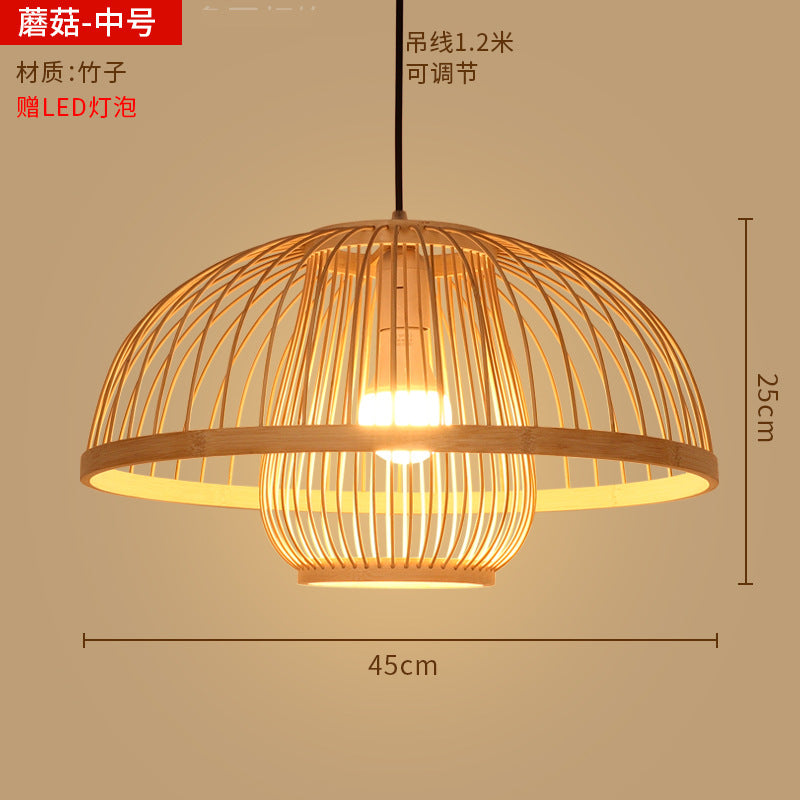 Bamboo woven lanterns and pendant lights, new Chinese style, bamboo art lights for restaurants and shops, commercial use 599